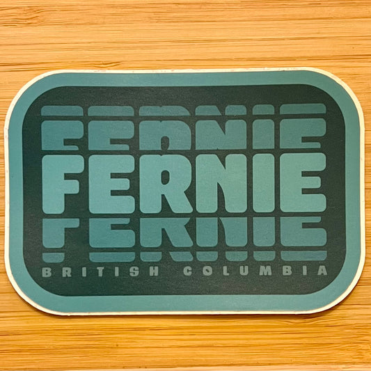 Fernie Sticker - Expand Rectangle - Greens on Green - #10