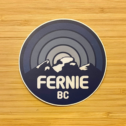 Fernie Sticker - Radiant Circles - Blue - #2
