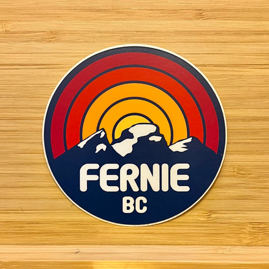 Fernie Sticker - Radiant Circles - Sunset - #1