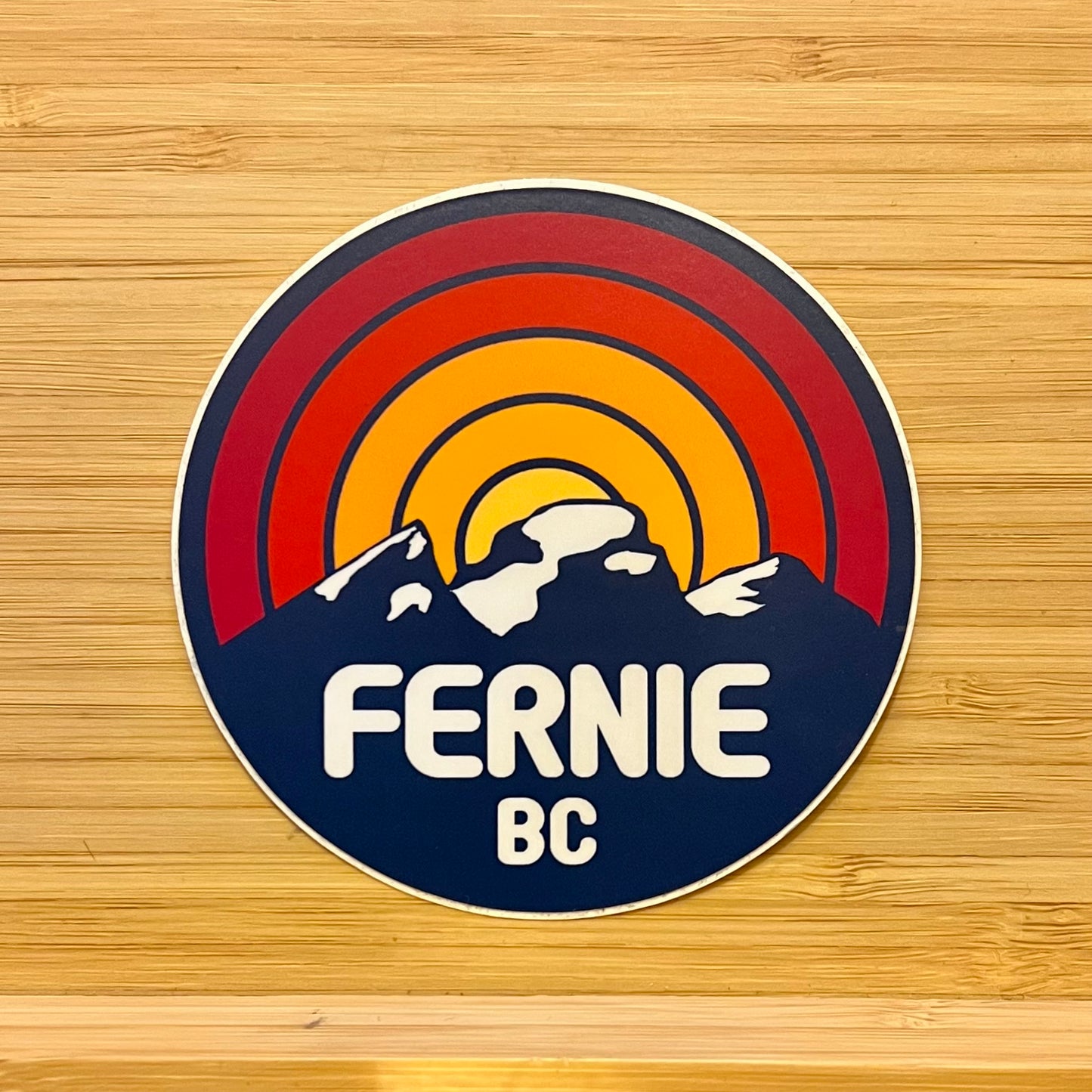 Fernie Sticker - Radiant Circles - Sunset - #1