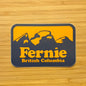 Fernie Sticker - Three Sisters - Blue on Orange - #9