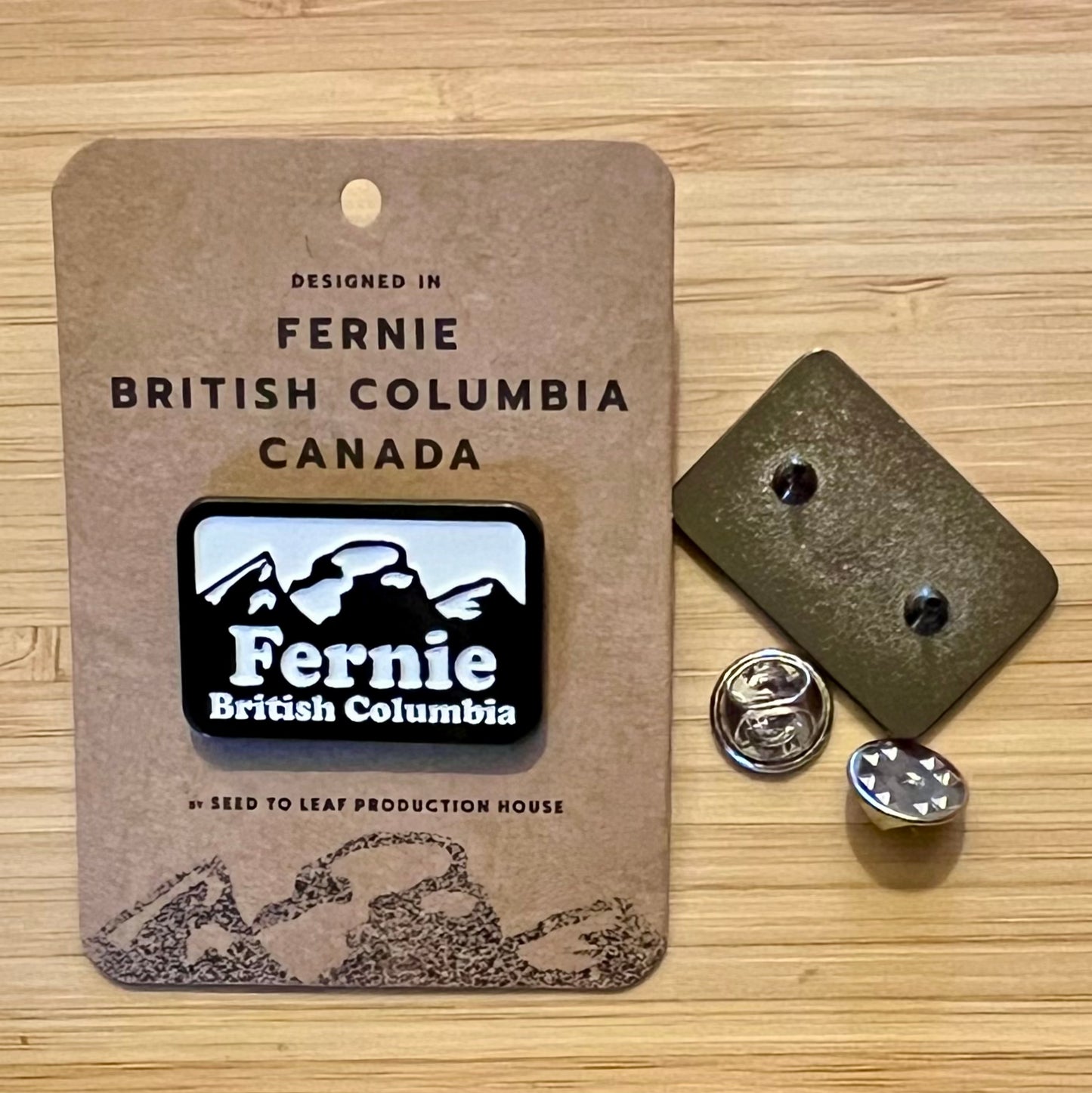 Fernie Enamel Pin - Three Sisters - Black - #23